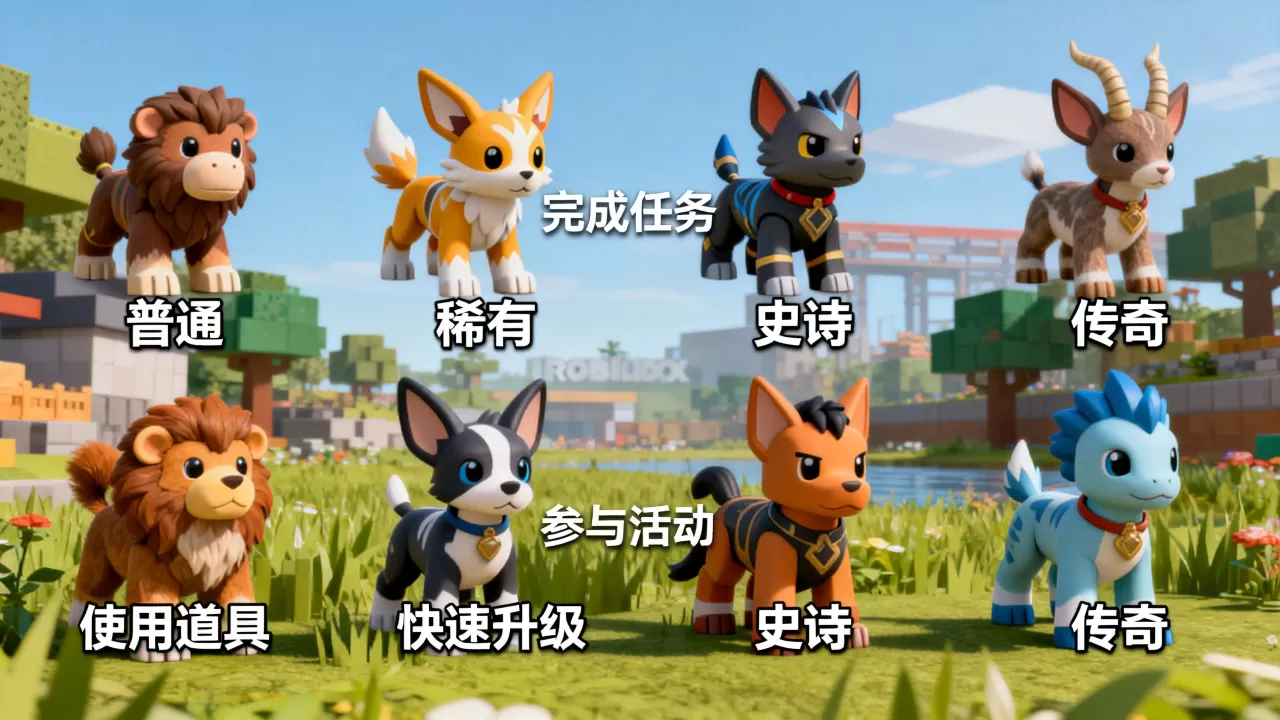 Roblox宠物服务器宠物有哪些等级，怎么快速升级？
