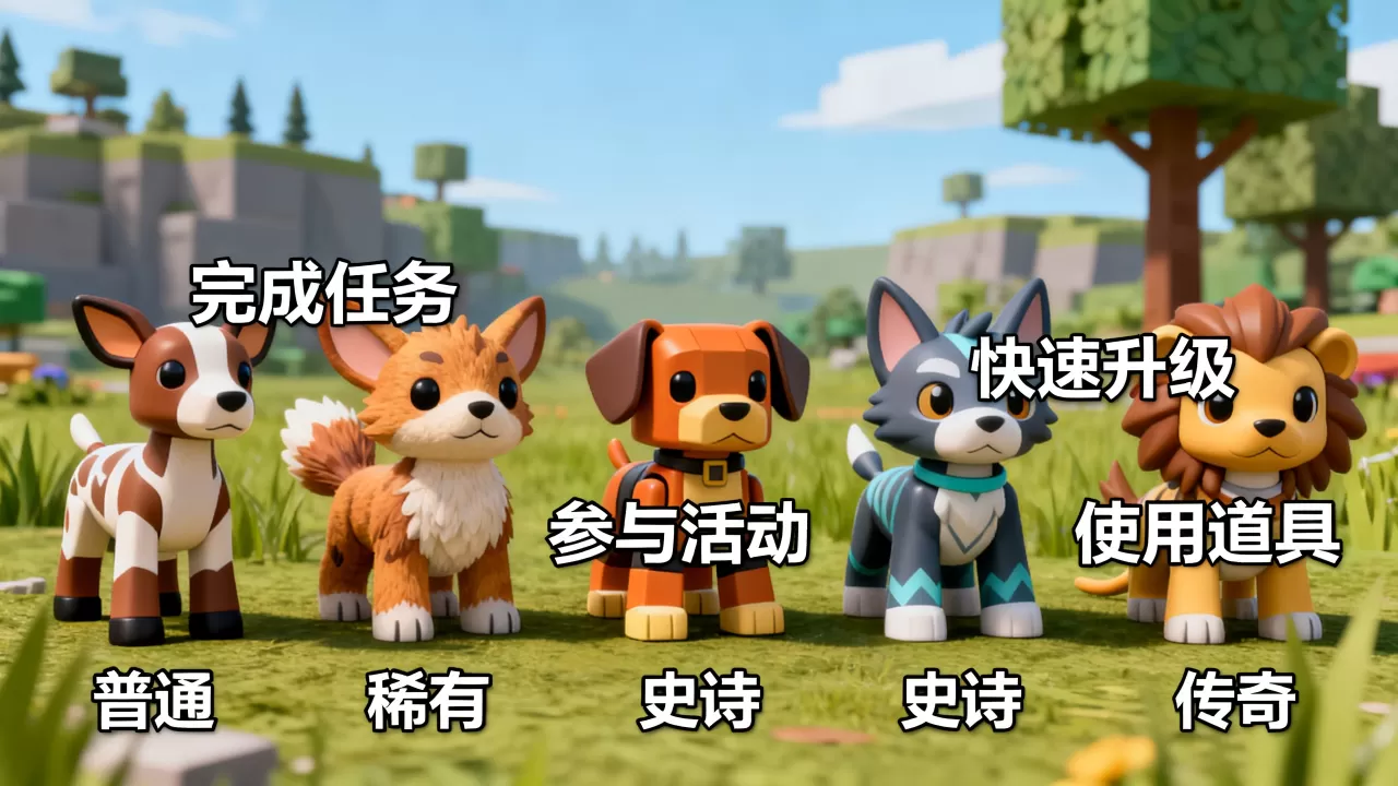 Roblox宠物服务器宠物有哪些等级，怎么快速升级？
