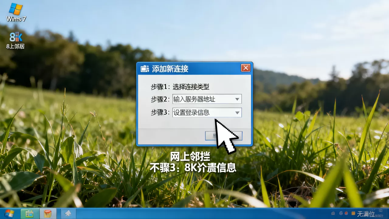 Win7网上邻居怎么连接服务器，怎么设置
