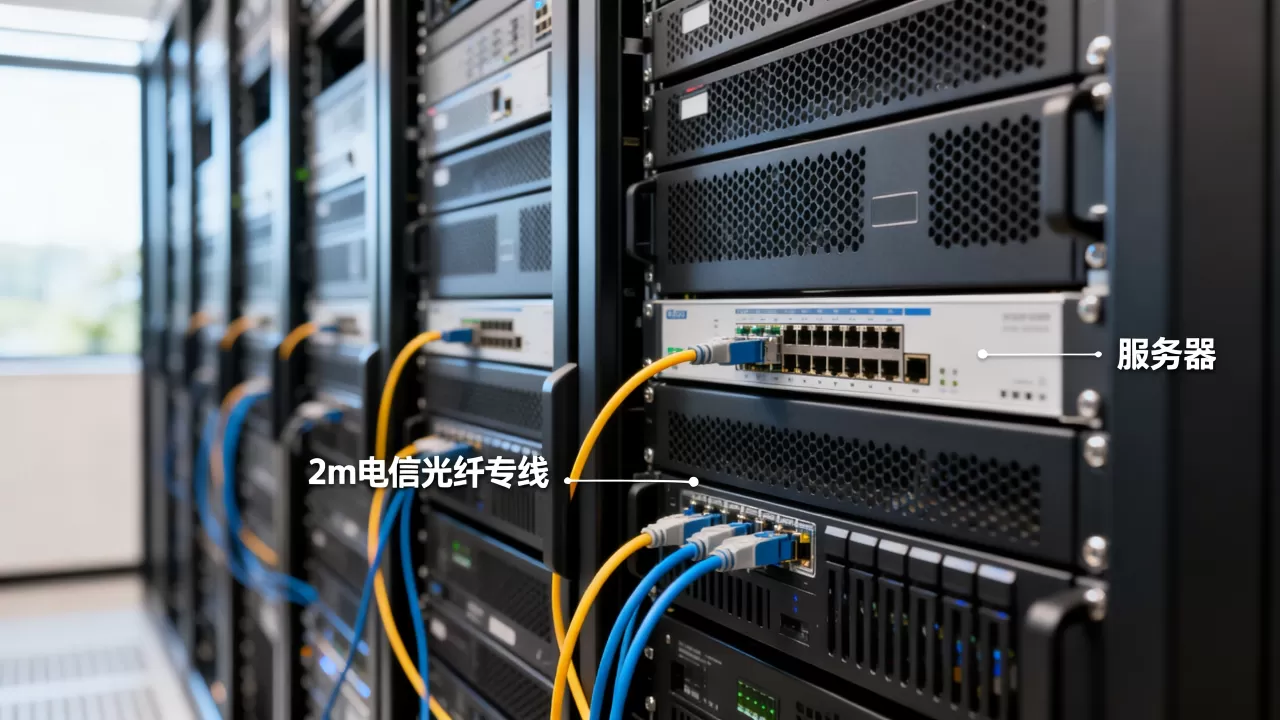 2m电信光纤专线 带多少台服务器