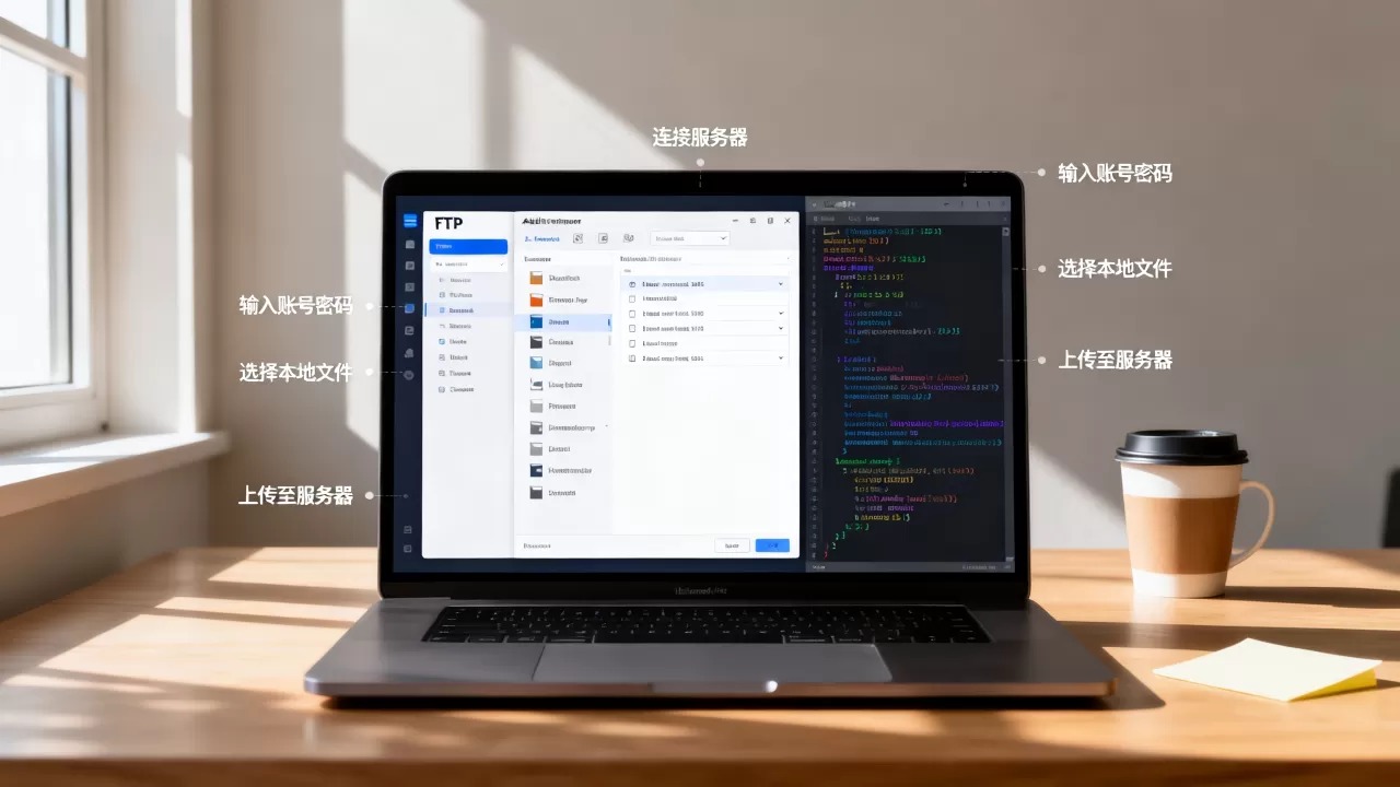 如何用FTP登录Linux服务器，本地主机上传文件教程？