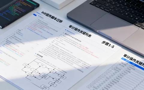 init组件脚本迁移支持审计操作的关键列表有哪些，怎么做？