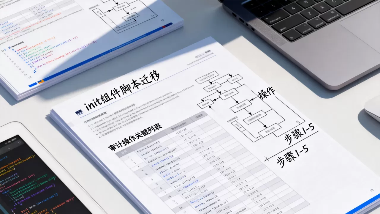 init组件脚本迁移支持审计操作的关键列表有哪些，怎么做？