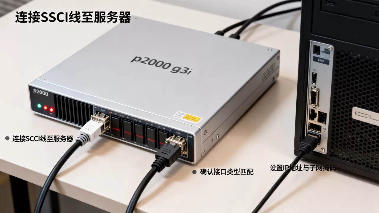 p2000 g3 isci怎么正确连接服务器，怎么设置