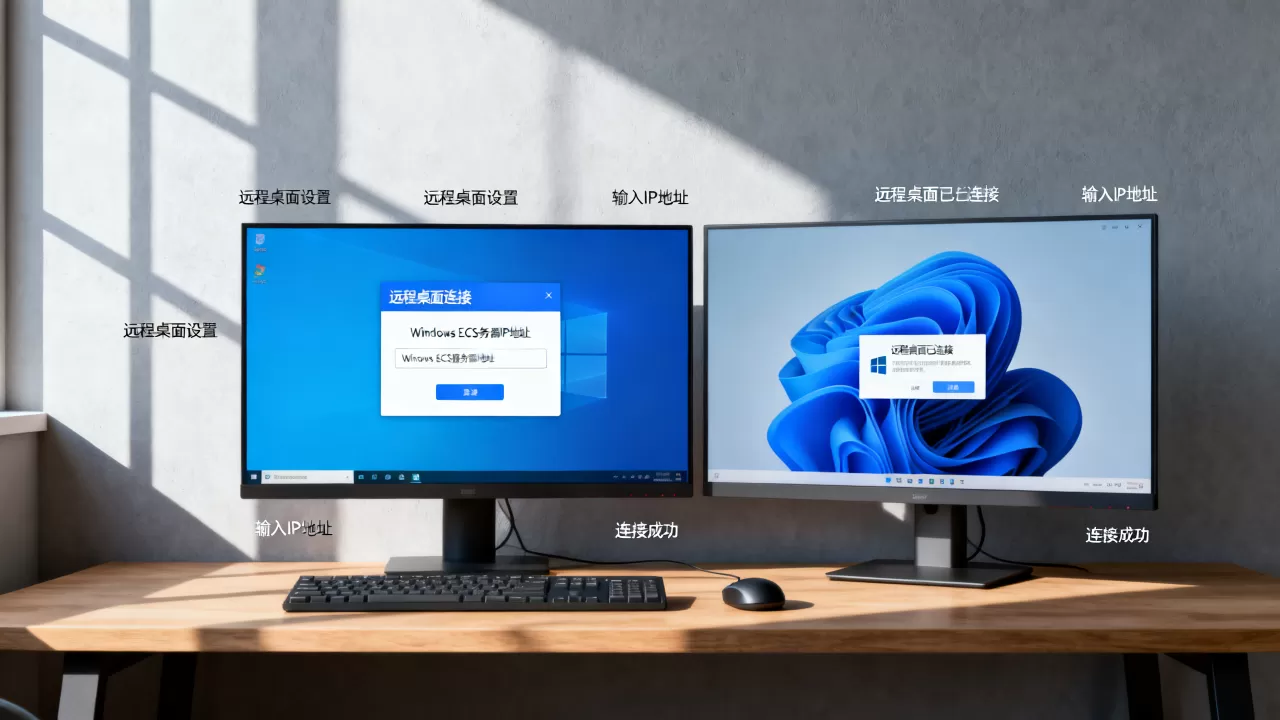 服务器怎么配置远程桌面_通过本地Windows主机登录Windows ECS 服务器怎么配置远程桌面_通过本地Windows主机登录Windows ECS
