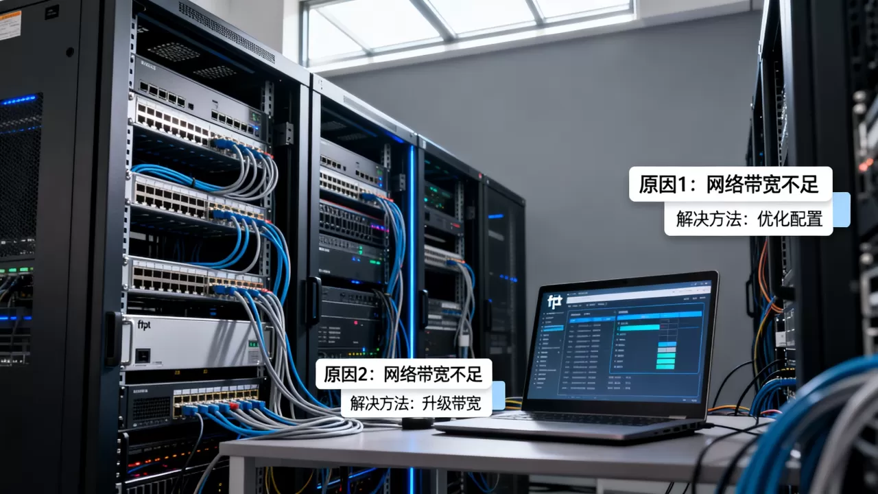 ftp服务器速度慢是什么原因？，怎么解决？