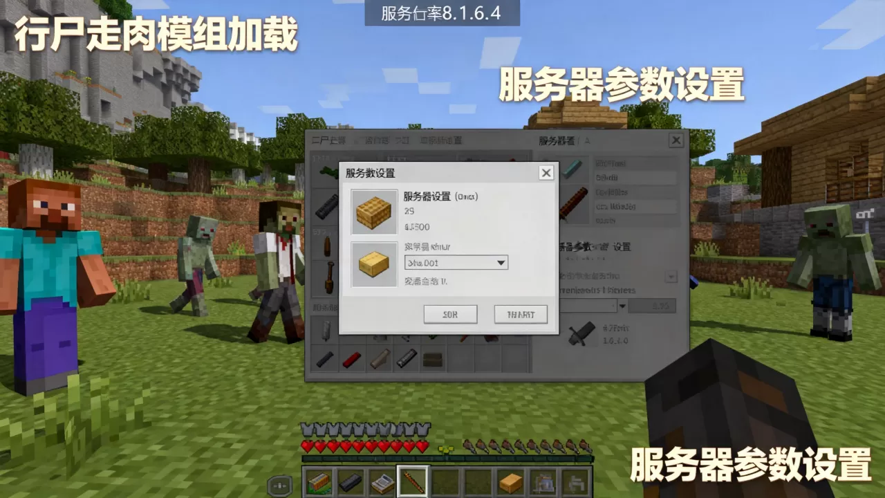 mc1.6.4行尸走肉服务器怎么弄