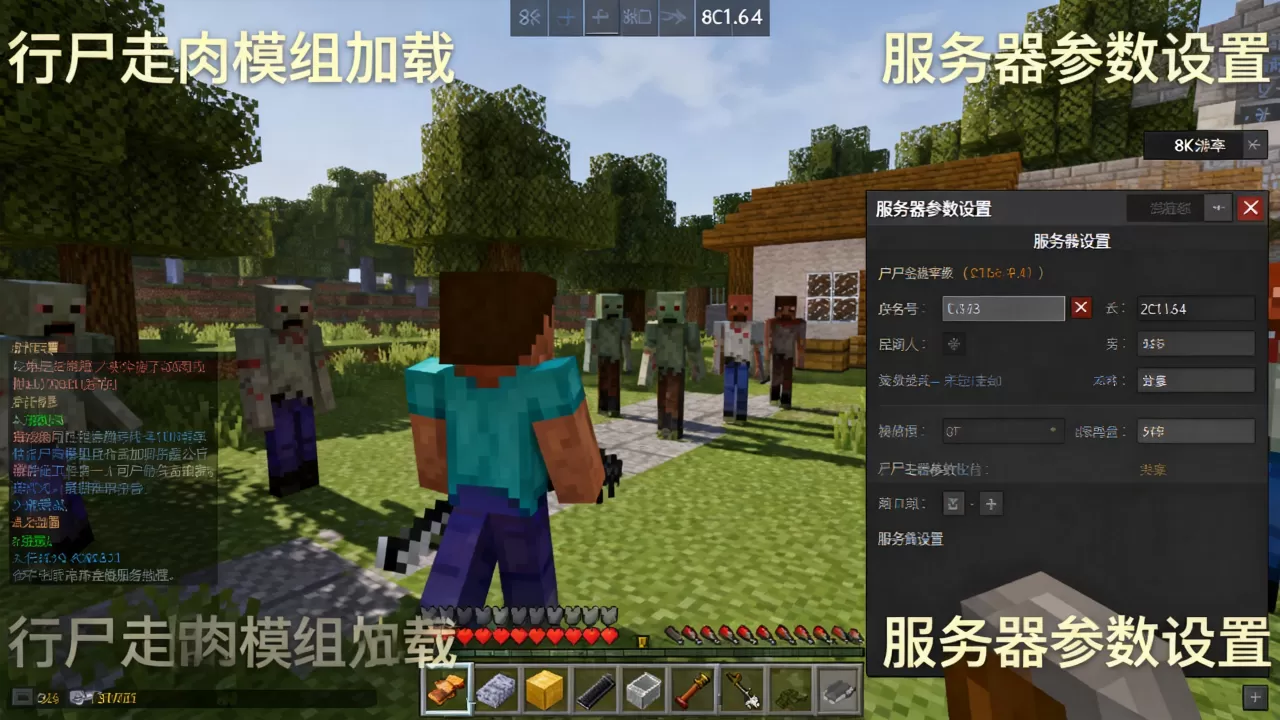mc1.6.4行尸走肉服务器怎么弄