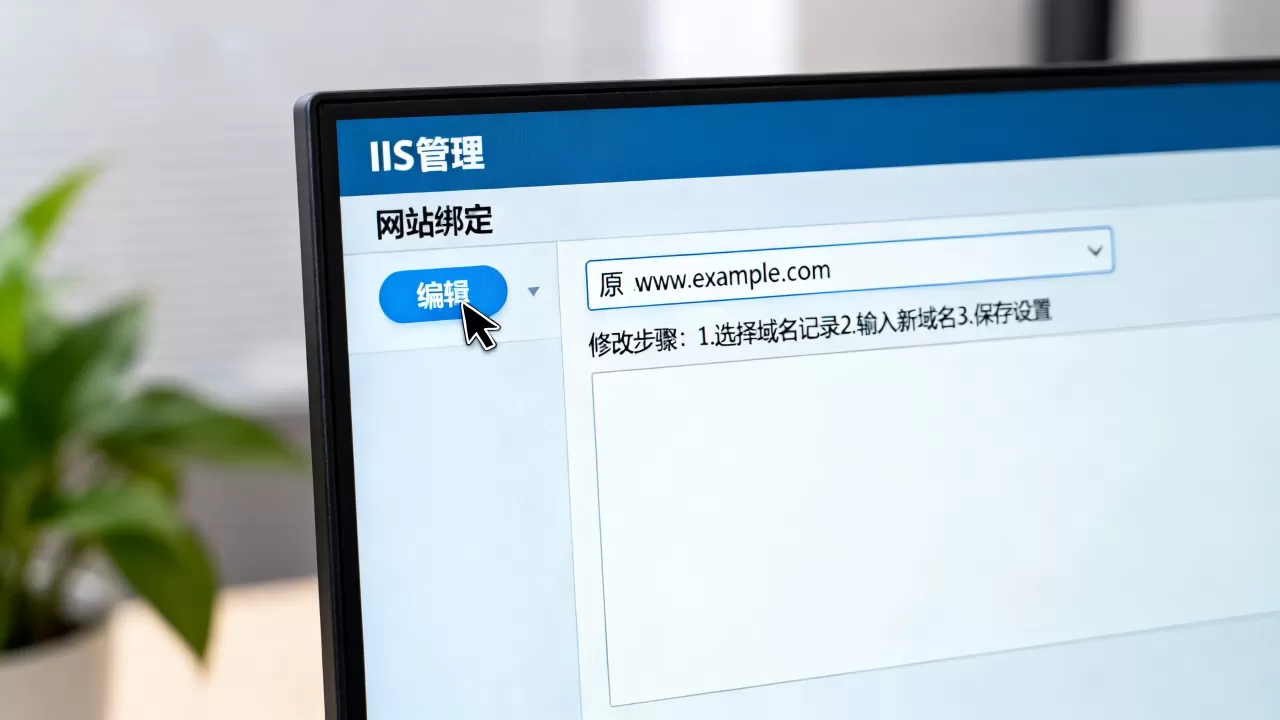 IIS服务已绑定网站域名怎么修改，iis域名修改方法有哪些