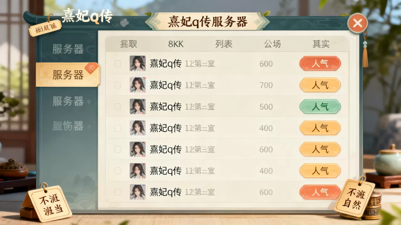 你知道熹妃q传服务器有哪些吗?,哪个服务器人气最高? 你知道熹妃q传服务器有哪些吗?,哪个服务器人气最高?
