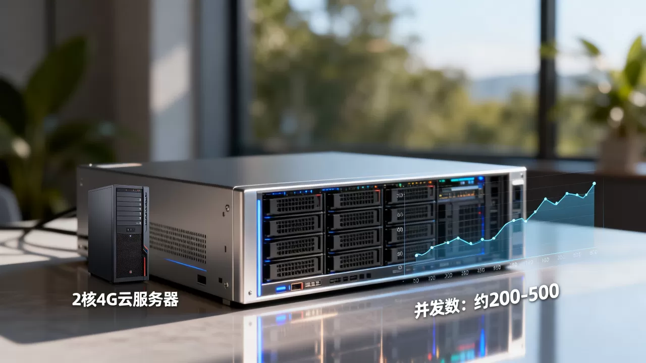 2核4G云服务器能支持多少并发，够用吗？