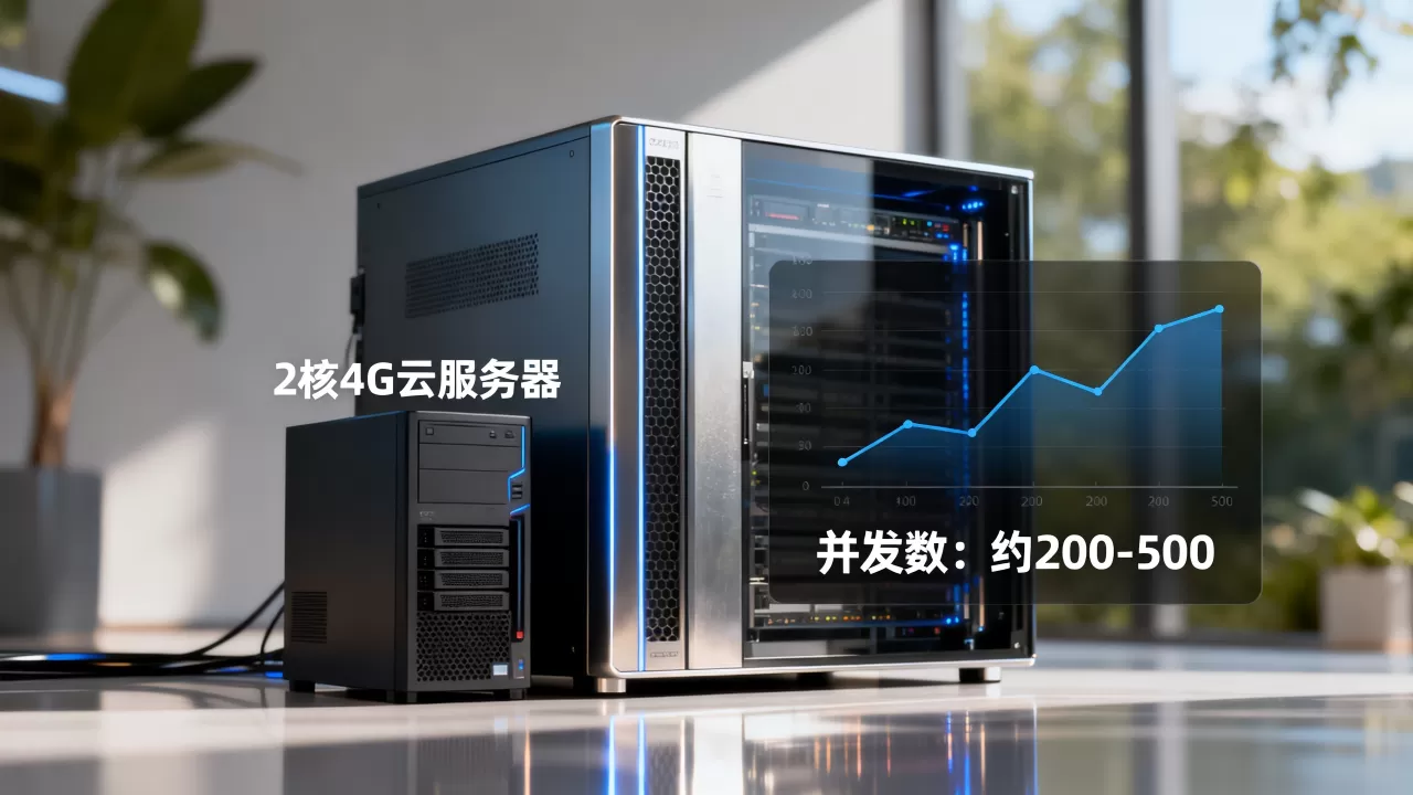 2核4G云服务器能支持多少并发，够用吗？