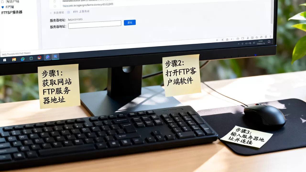 如何才能访问一个网站的FTP服务器地址，步骤是什么？