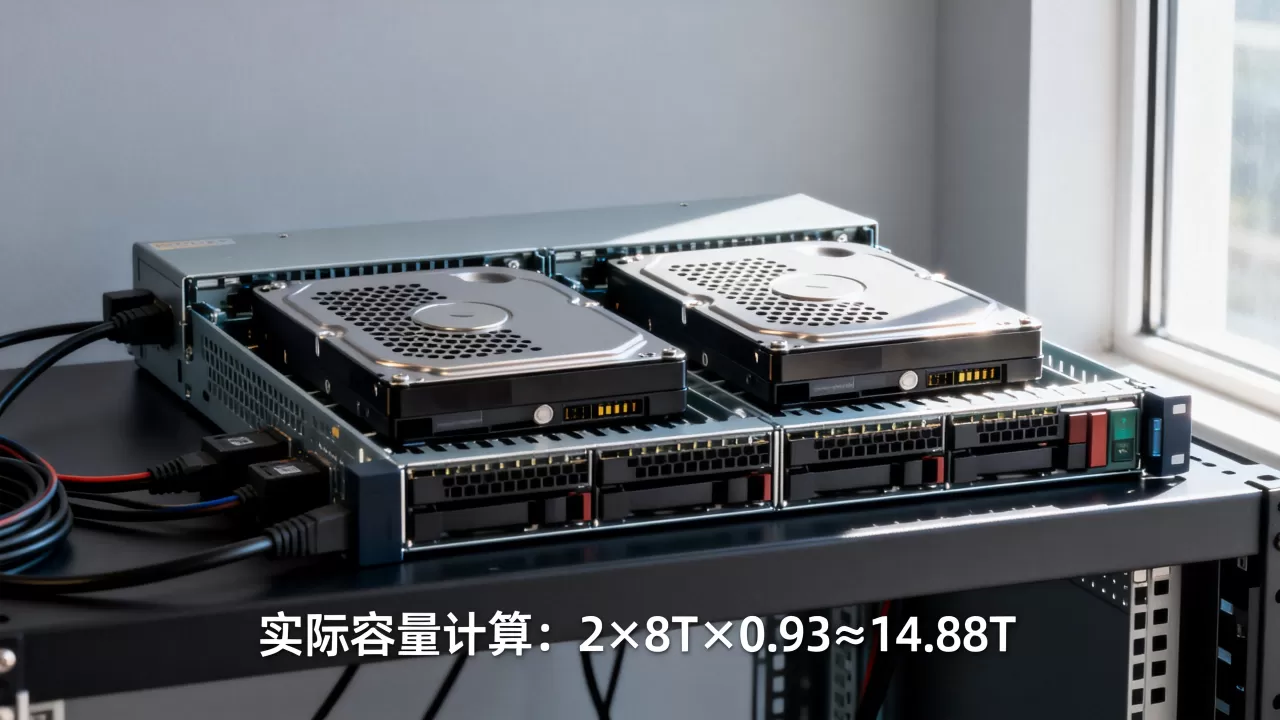 服务器阵列2个8T到底显示多少T，实际容量怎么算