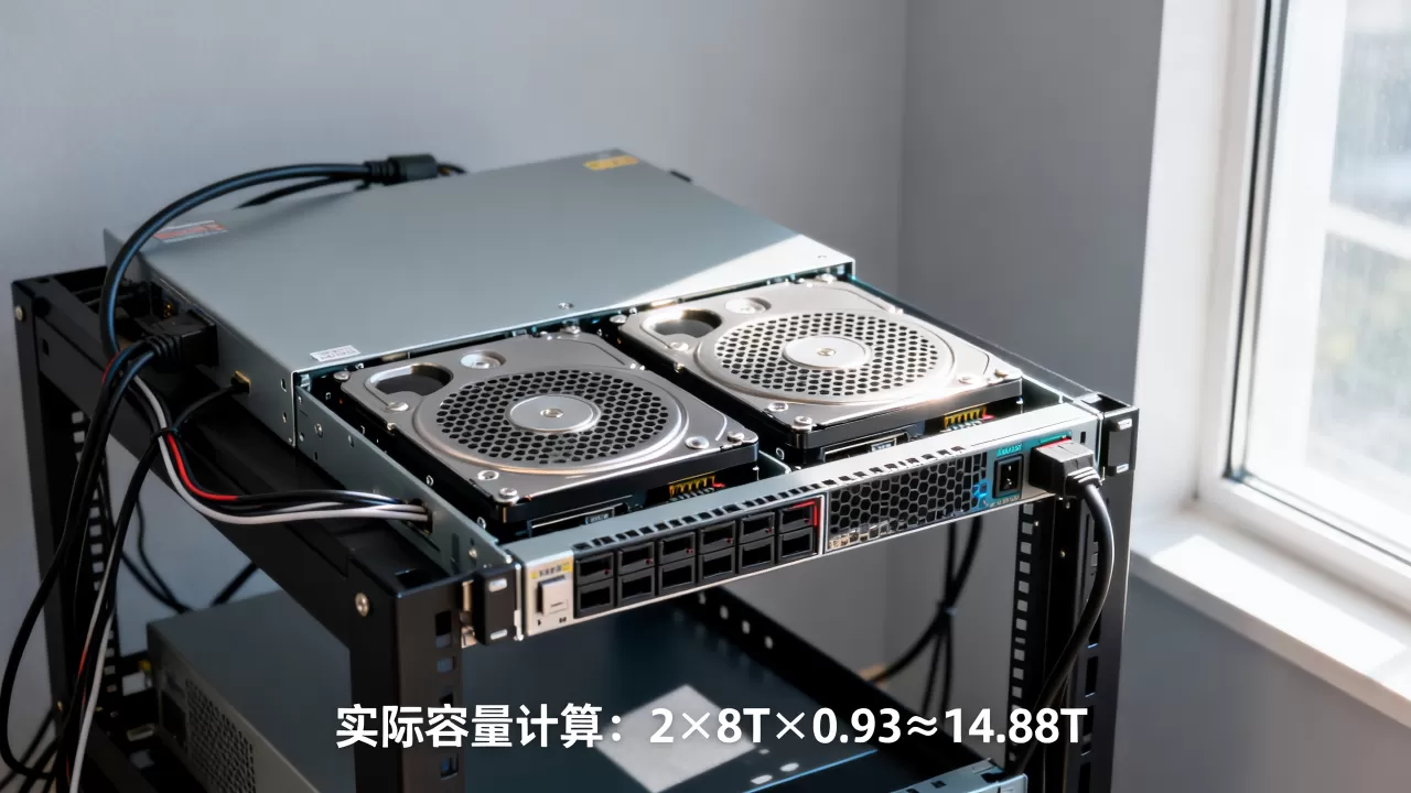 服务器阵列2个8T到底显示多少T，实际容量怎么算