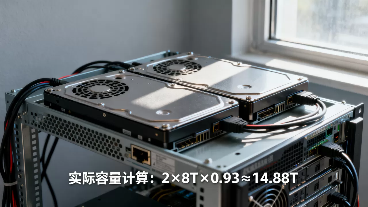 服务器阵列2个8T到底显示多少T，实际容量怎么算
