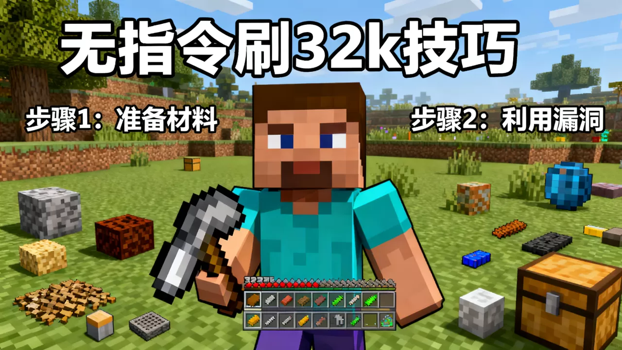 我的世界服务器无指令怎么刷出32k?,有什么技巧 我的世界服务器无指令怎么刷出32k?,有什么技巧