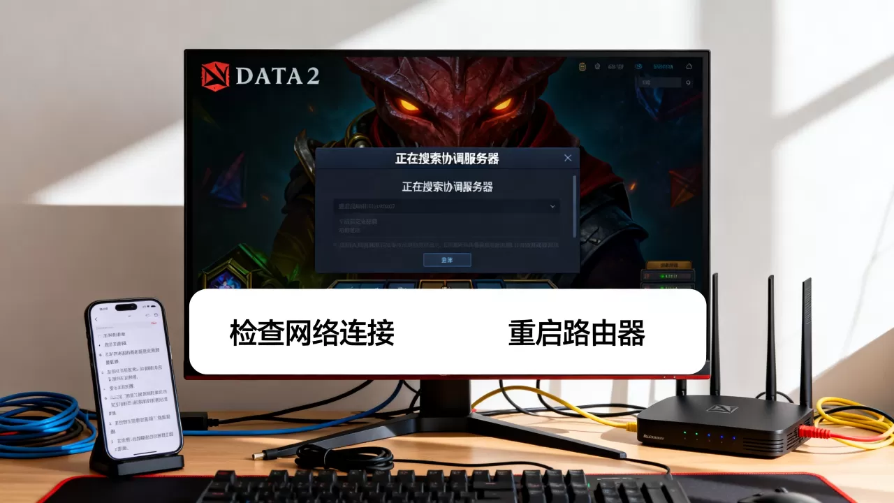 Dota2一直搜索协调服务器怎么解决，是什么原因