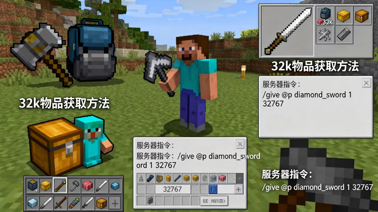 我的世界怎么在别人服务器轻松搞32k？怎么做到的？