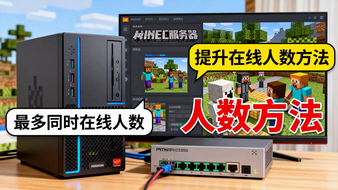 我的世界服务器最多能同时在线多少人？,怎么提升同时在线人数？