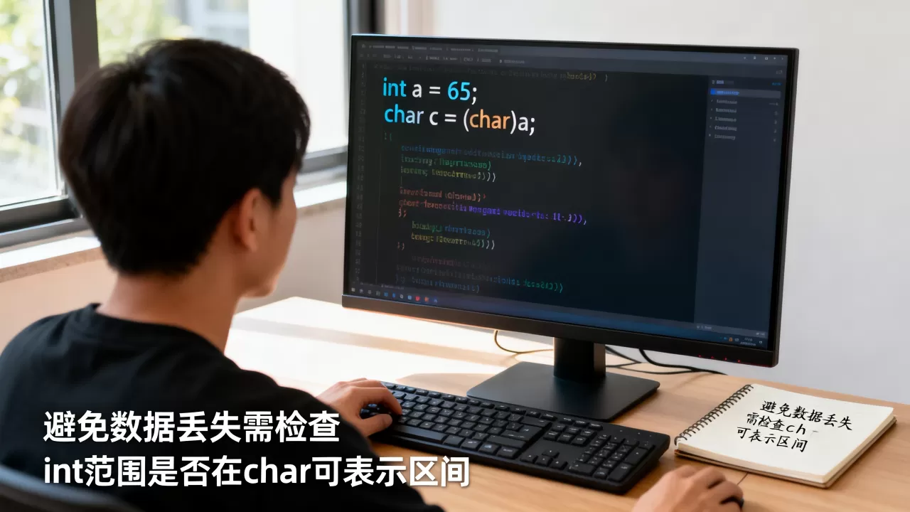 int转char时如何避免数据丢失，怎么转换？