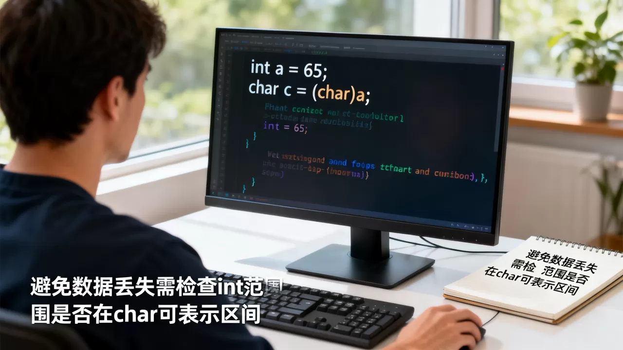 int转char时如何避免数据丢失，怎么转换？