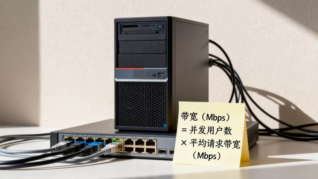 服务器10m带宽能支撑多少人并发？带宽与访问量换算公式？