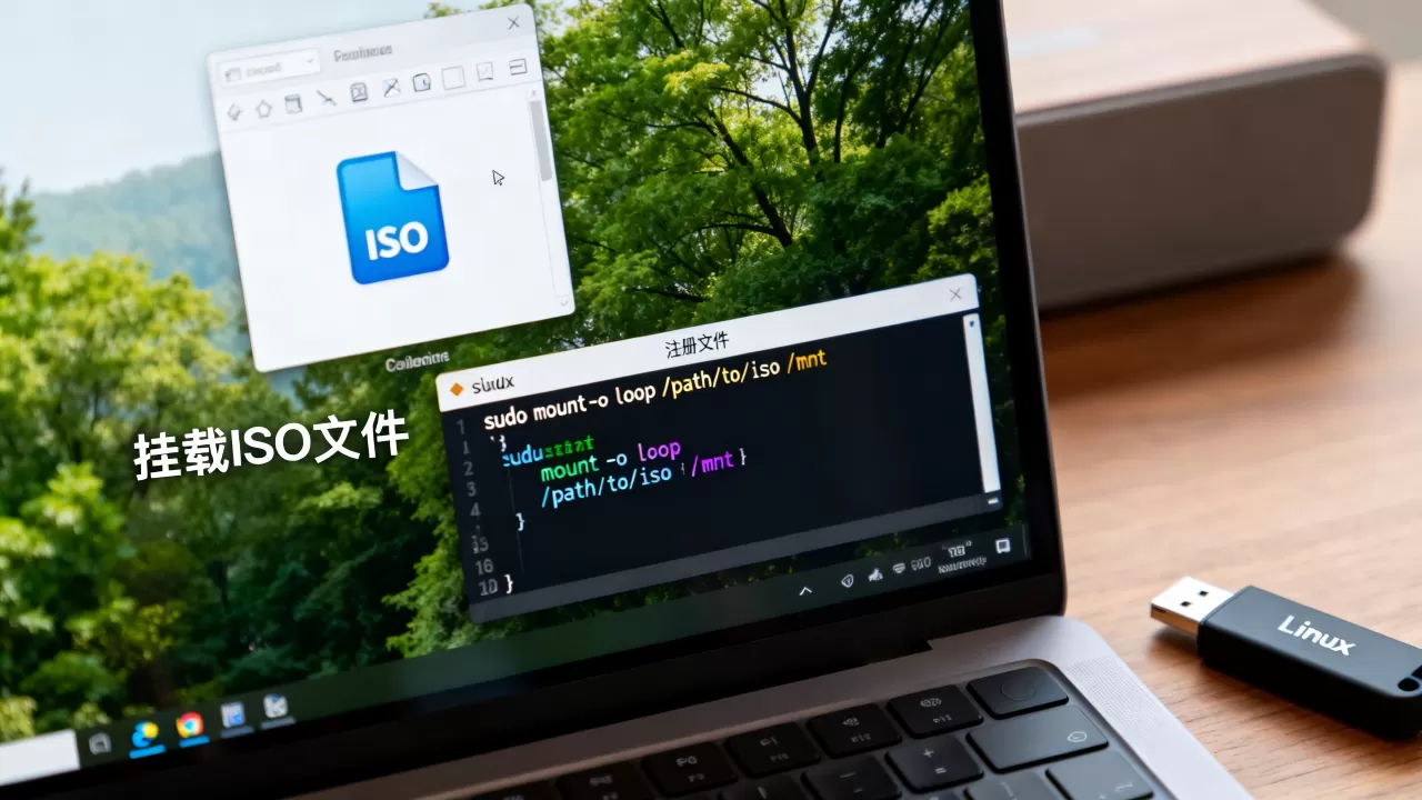 如何在Linux中安装注册ISO文件，具体步骤是什么？