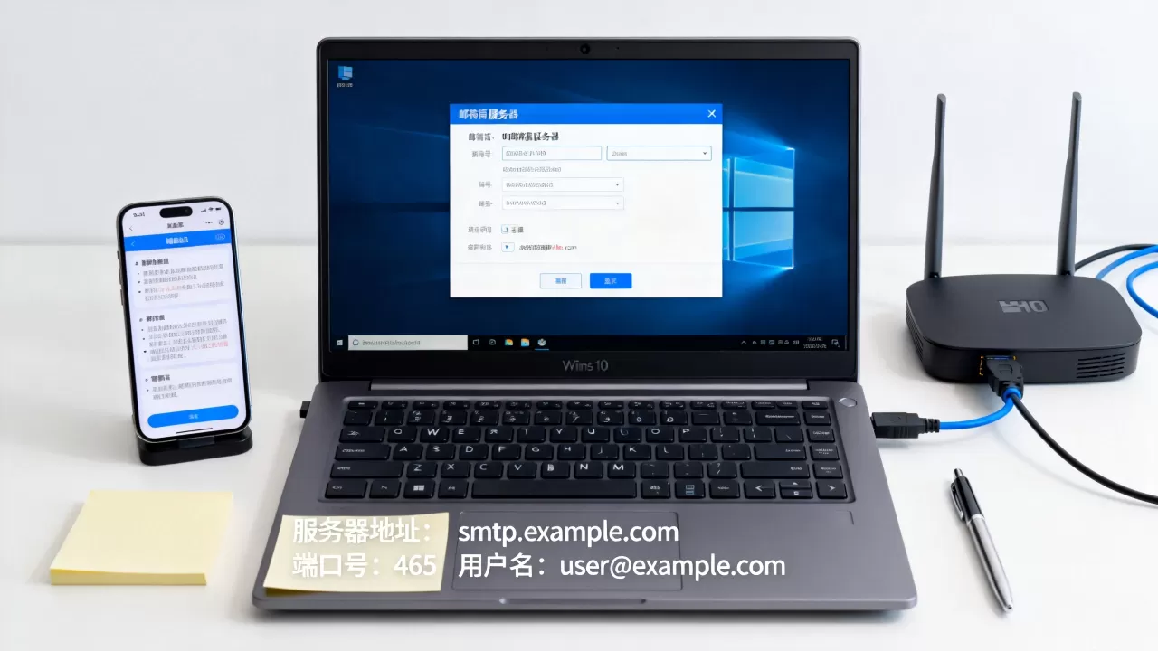 Win10企业版邮箱服务器地址怎么看，设置方法是什么？