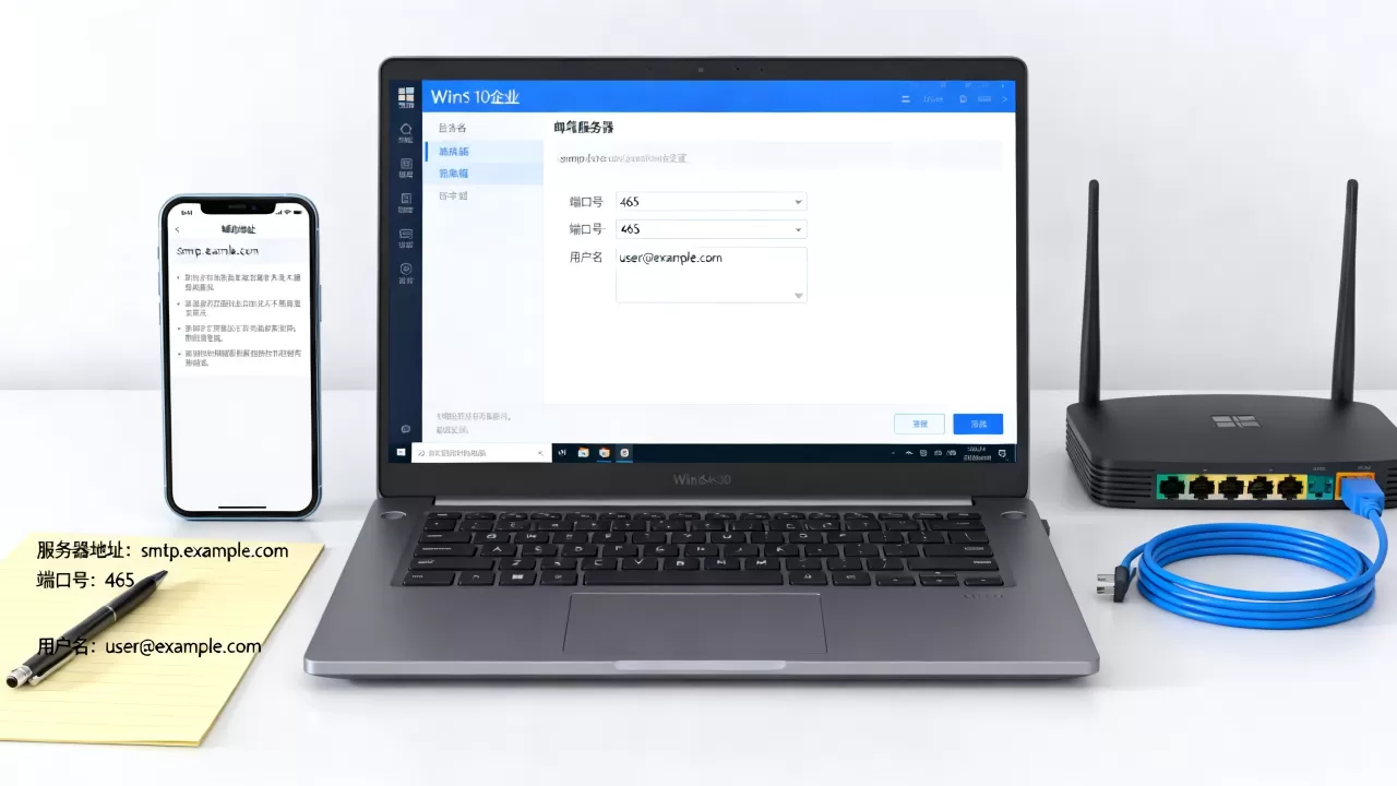 Win10企业版邮箱服务器地址怎么看，设置方法是什么？