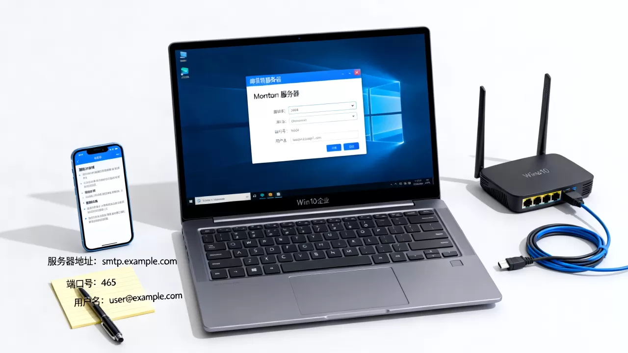 Win10企业版邮箱服务器地址怎么看，设置方法是什么？