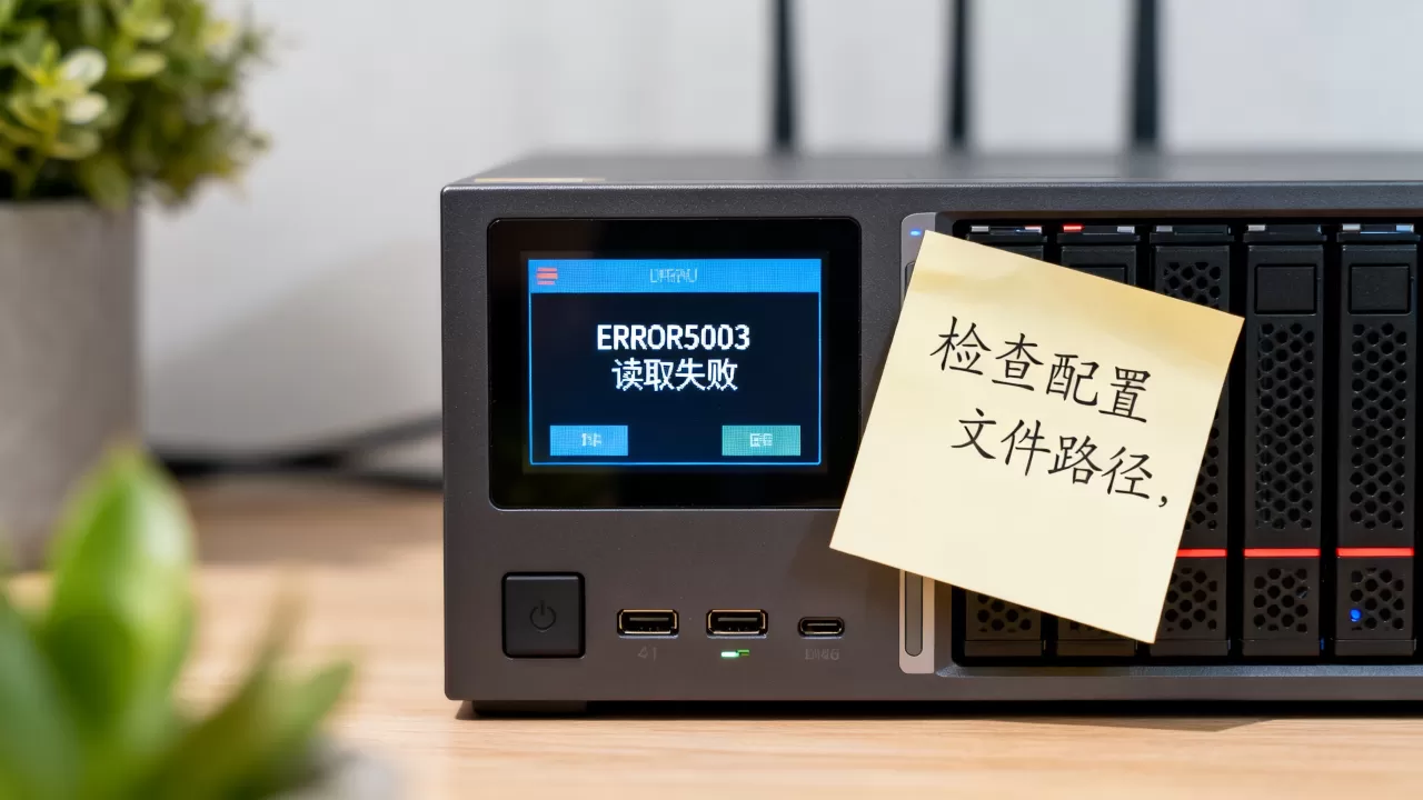 服务器生成配置文件ERROR5003读取失败怎么办，如何解决
