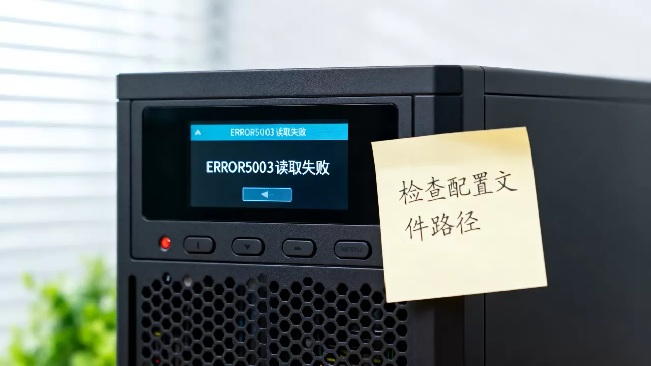 服务器生成配置文件ERROR5003读取失败怎么办，如何解决