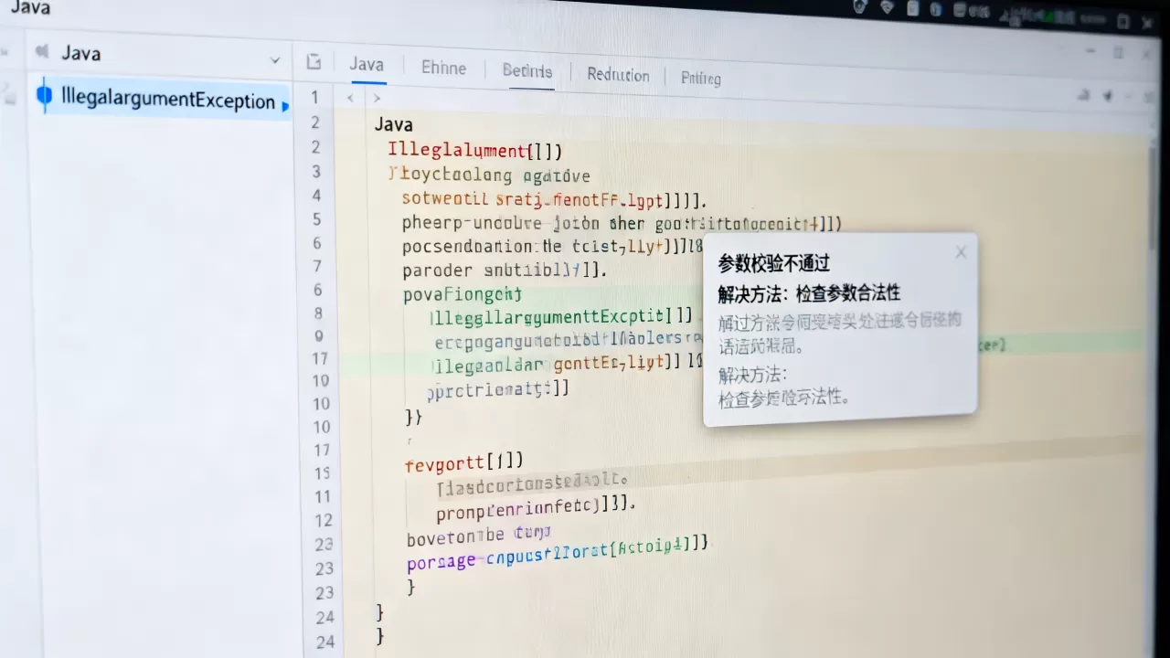 Java中非法参数异常是什么原因？，怎么解决