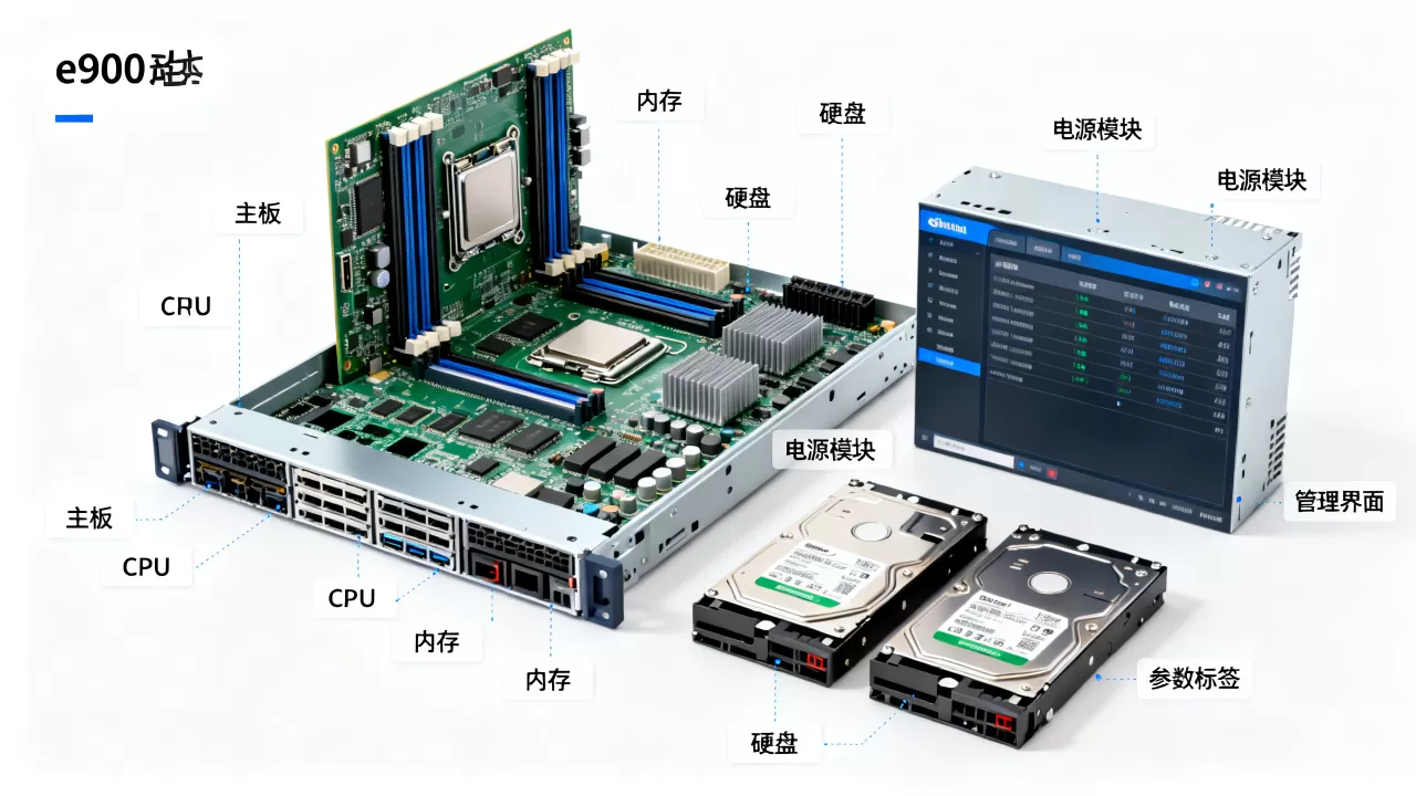 e9000服务器由哪些组件构成呢，配置参数怎么看