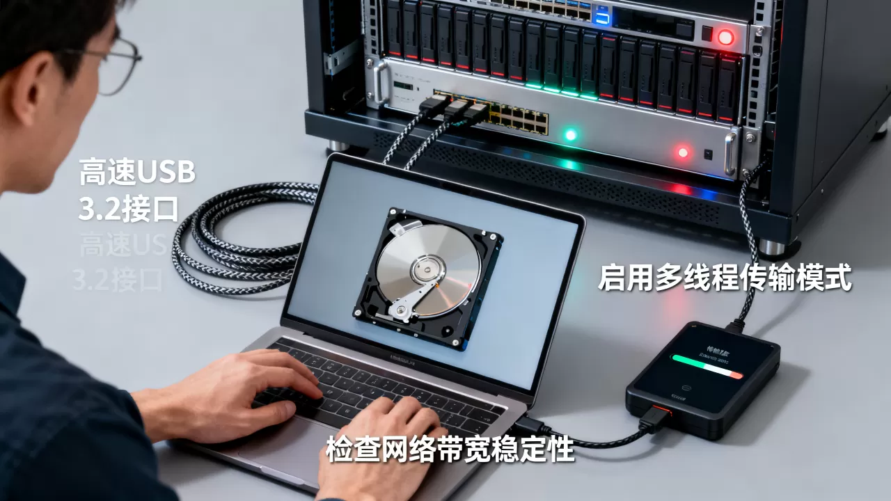 服务器中2个T的大文件怎么快速弄出来，有什么方法？