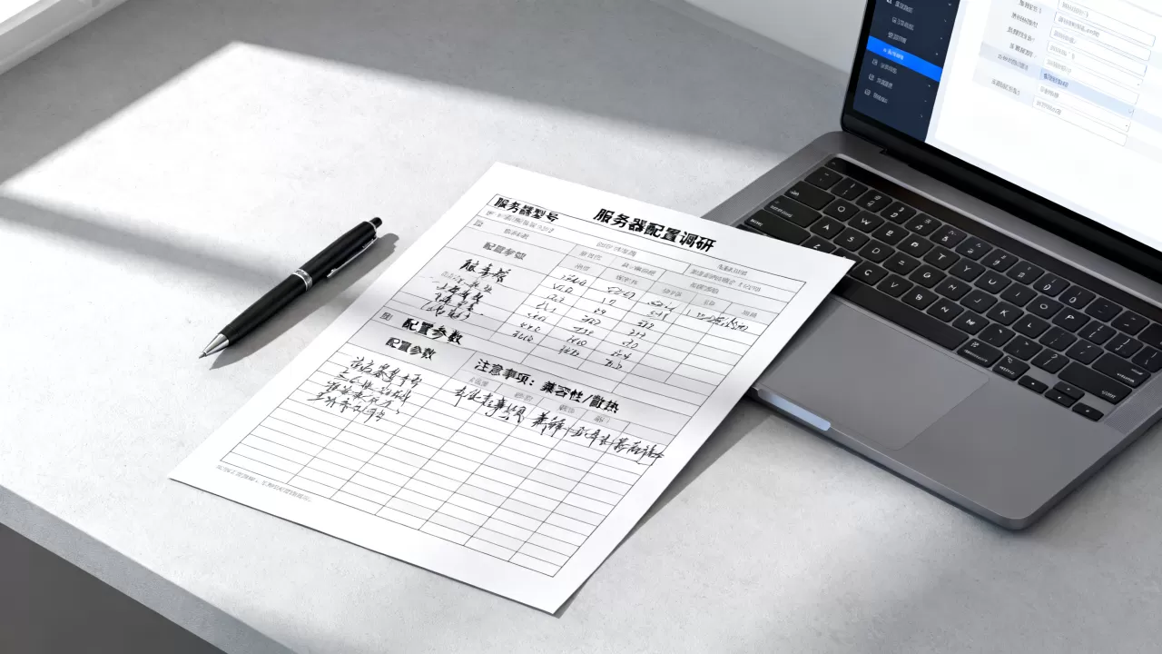 服务器配置调研表怎么做，有哪些注意事项？