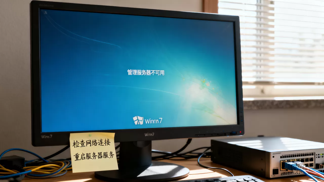 win7电脑管理服务器不可用怎么解决，是什么原因？