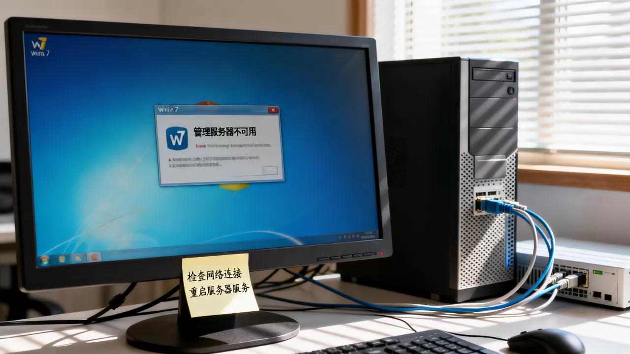 win7电脑管理服务器不可用怎么解决，是什么原因？