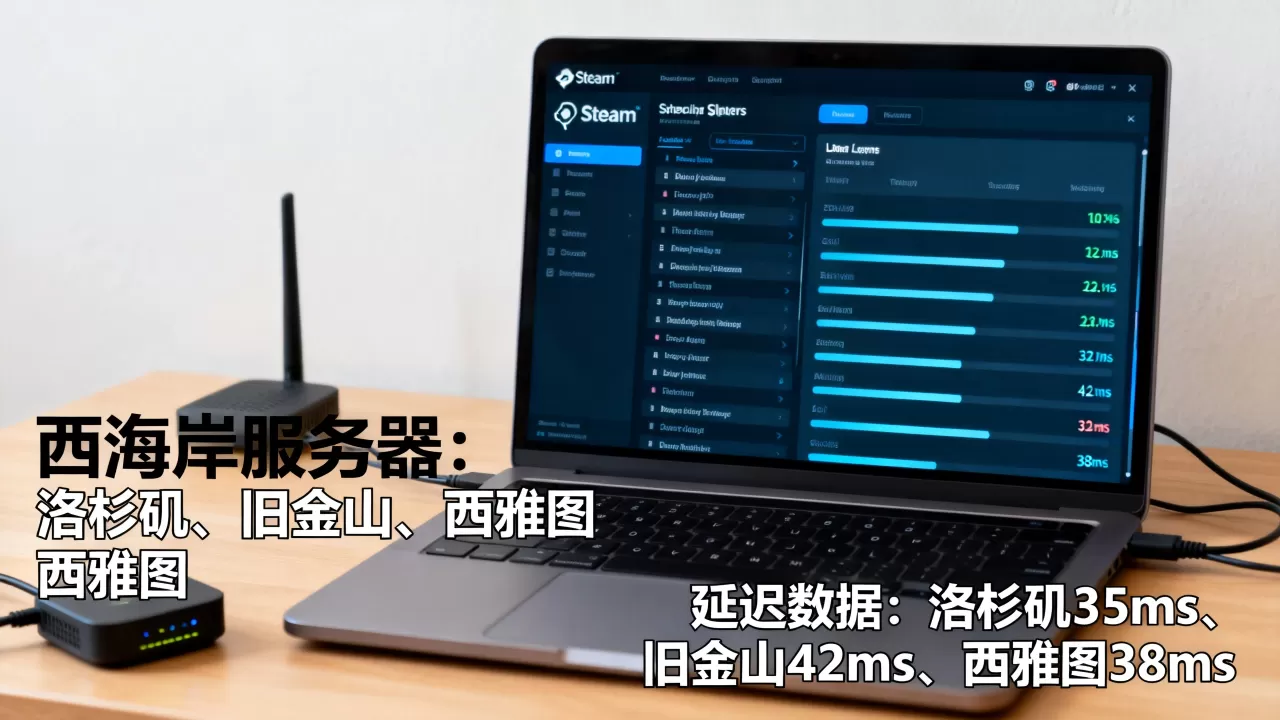 Steam西海岸服务器是哪些，哪个延迟低？