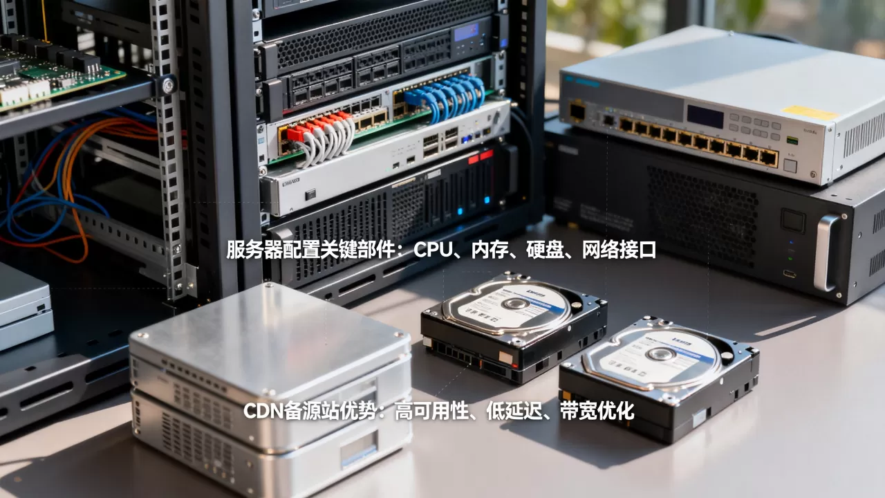 服务器配置包含哪些关键部件，CDN备源站优势有哪些？