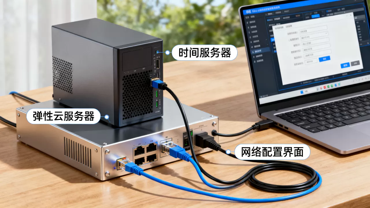 无公网IP弹性云服务器如何通过时间服务器上外网，怎么设置？