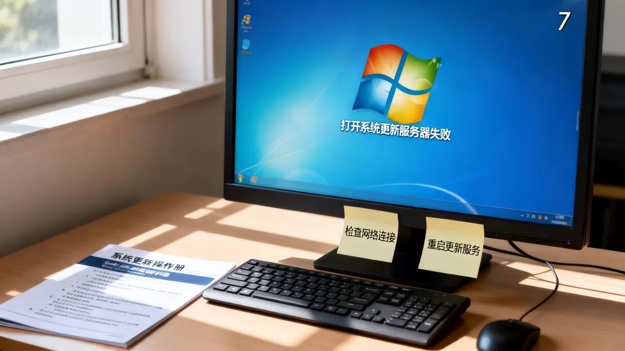 打开win7的系统更新服务器失败怎么办