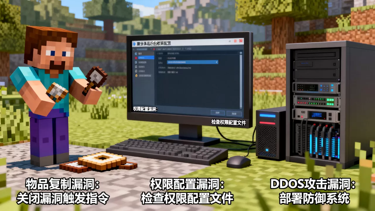 我的世界服务器有哪些常见漏洞,怎么解决呢？