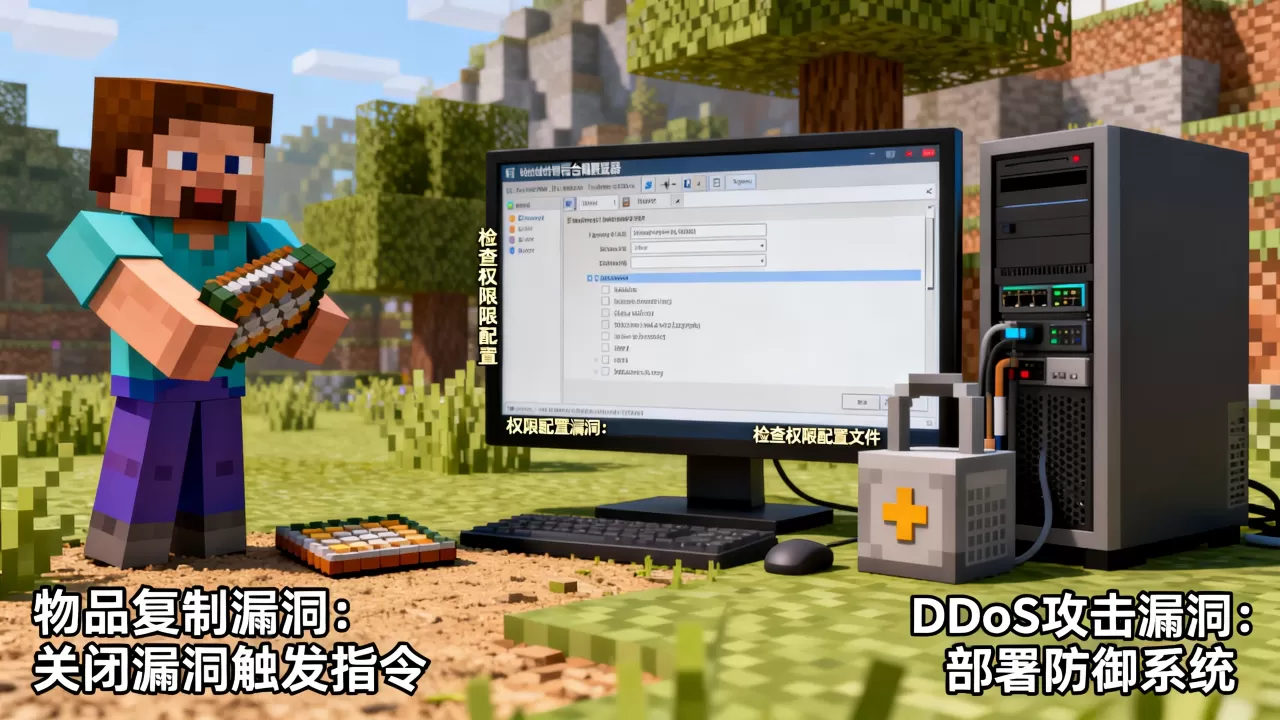 我的世界服务器有哪些常见漏洞,怎么解决呢？