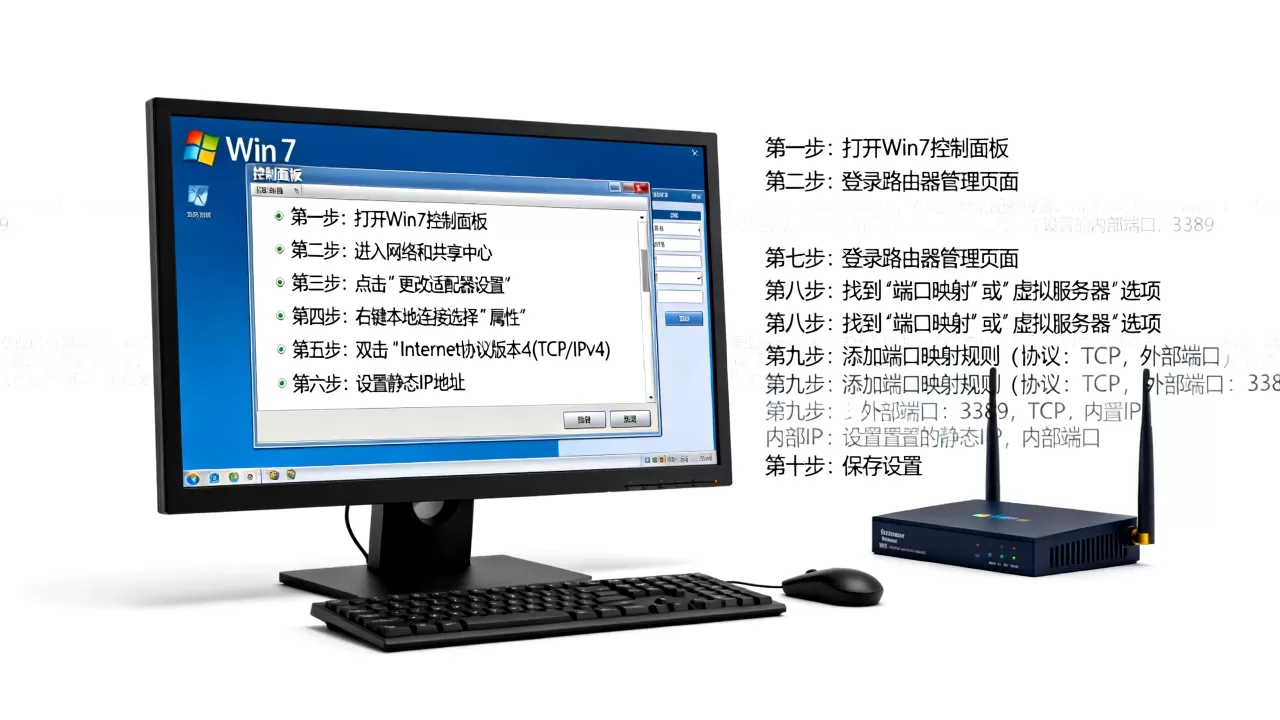Win7远程连接怎么开启服务器端口映射？，具体步骤是什么？