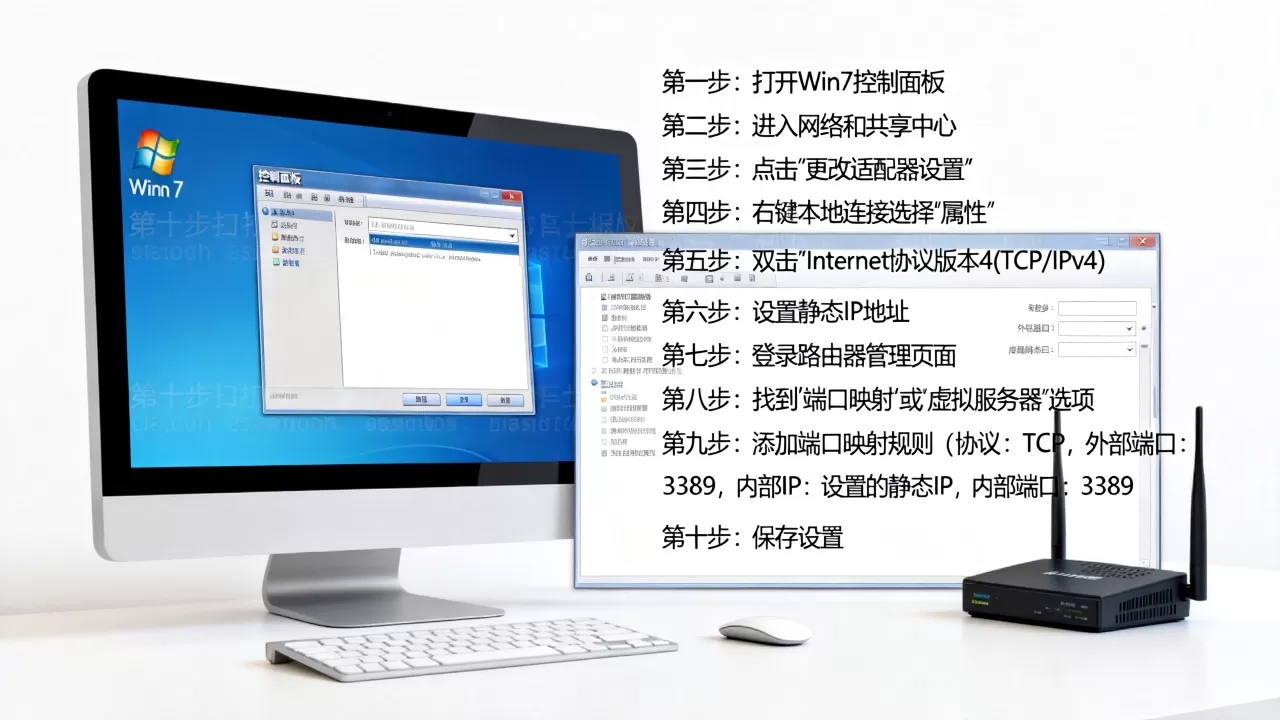 Win7远程连接怎么开启服务器端口映射？，具体步骤是什么？