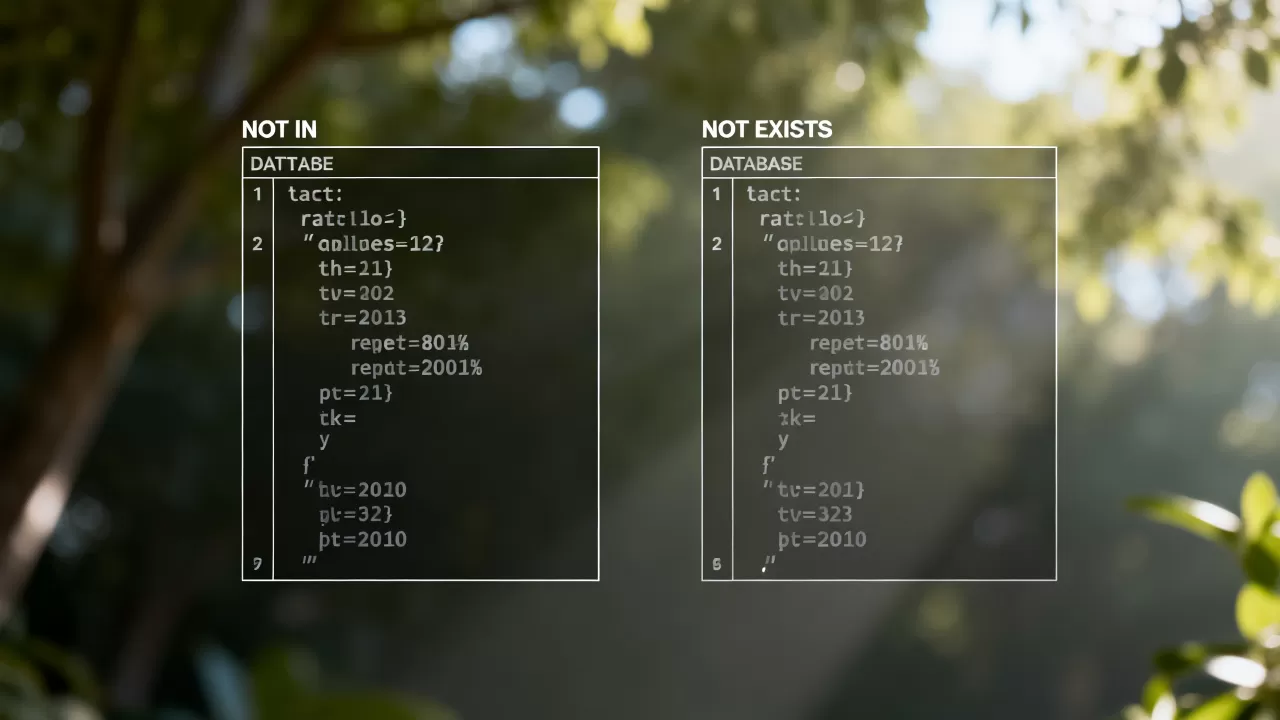 in与exists_案例:NOT IN转NOT EXISTS in与exists_案例:NOT IN转NOT EXISTS