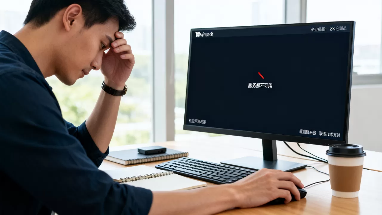 win8电脑打开服务器不可用怎么办 win8电脑打开服务器不可用怎么办