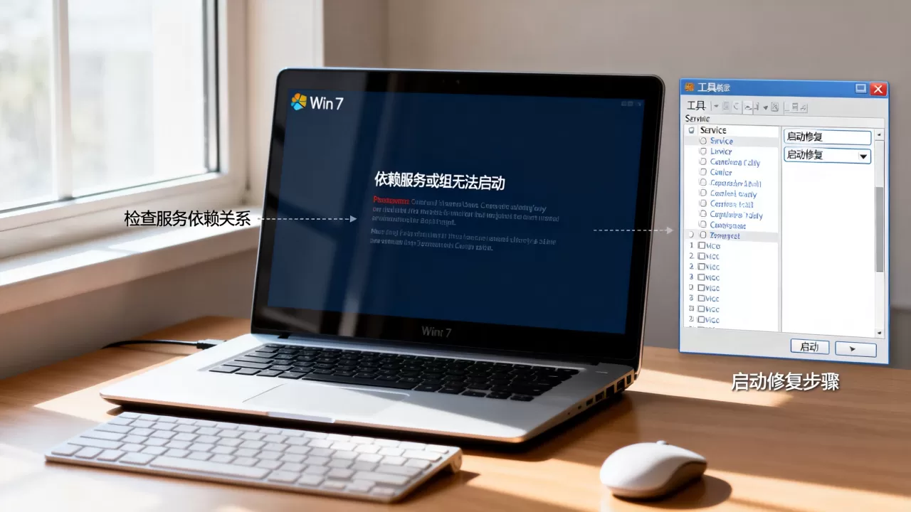 Win7依赖服务或组无法启动是什么原因,怎么修复 Win7依赖服务或组无法启动是什么原因,怎么修复